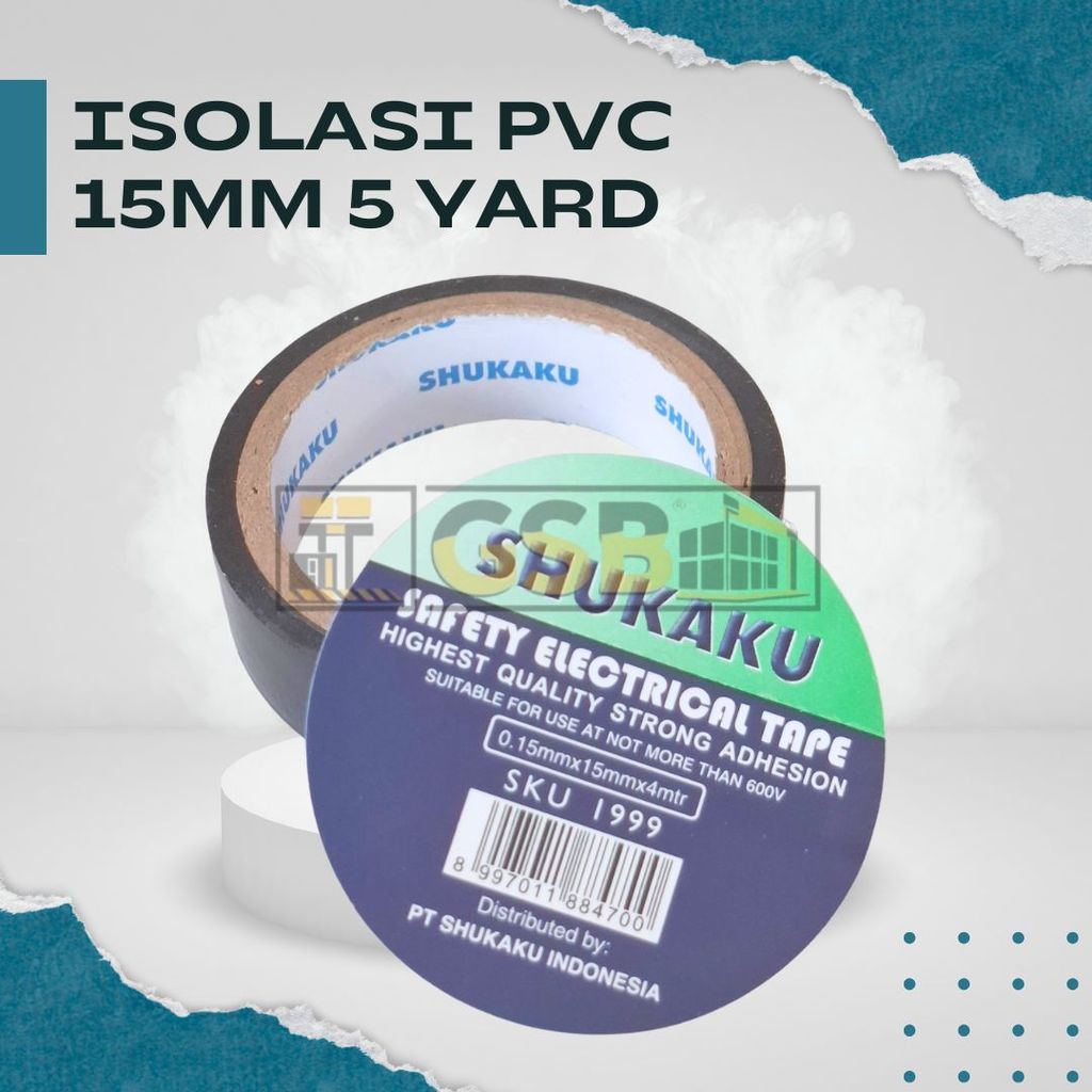 Isolasi Kabel Listrik PVC 15mm Lentur Dan Mudah Dililit