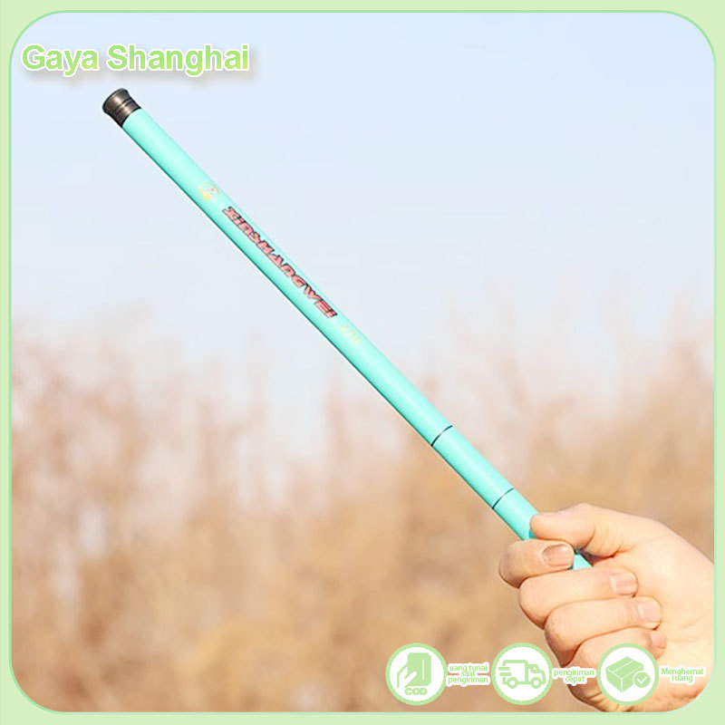 Joran pancing mini bagian pendek, joran pancing udang sungai ultra-pendek ultra-ringan dari fibergla