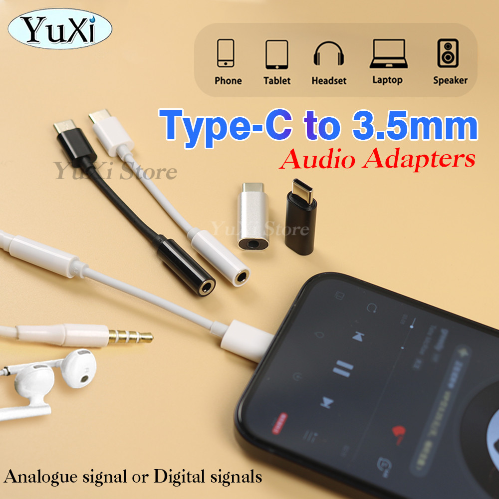 1Pc HiFi USB Type C to 3.5mm Jack Earphone Adapter USB C Auo Cable Converter For HUAWEI Samsung Xiao