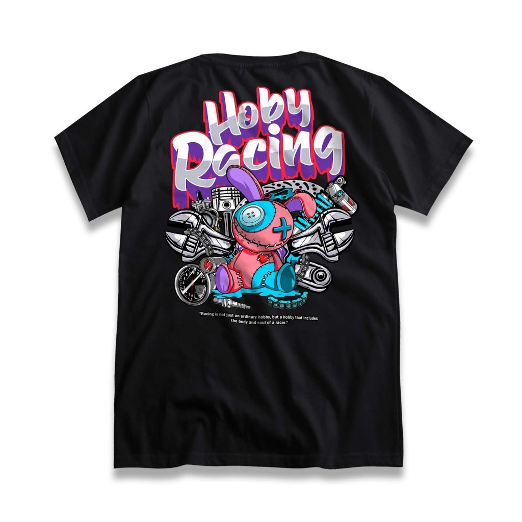 Kaos Hoby Racing Sparepart Baju Distro Mekanik Bengkel Motor Herex Tshirt Otomotif