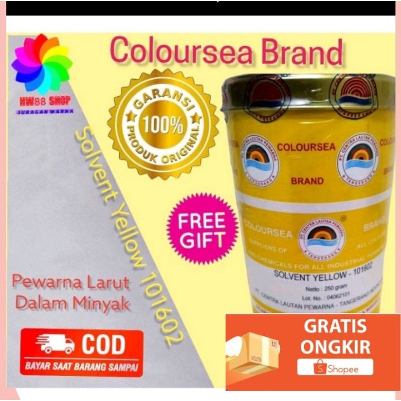 Pewarna Minyak Berwarna Kuning  (Larut Minyak) (Solvent Yellow 101602 Oil Soluble Coloursea Brand