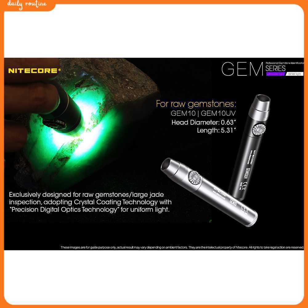 Nitecore GEM10UV Senter Indentifikasi Batu Mulia Gemstone Ultraviolet