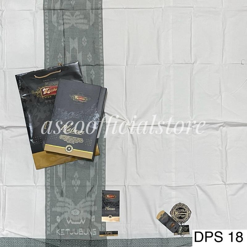 Sarung Ketjubung Platinum Gold SPP DPS Songket Hitam dan Putih