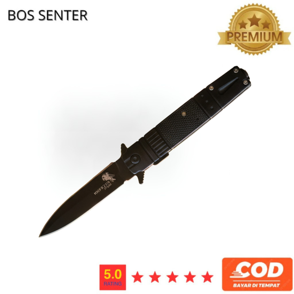 Pisau Lipat Tajam Knifezer 22cm Survival Kit
