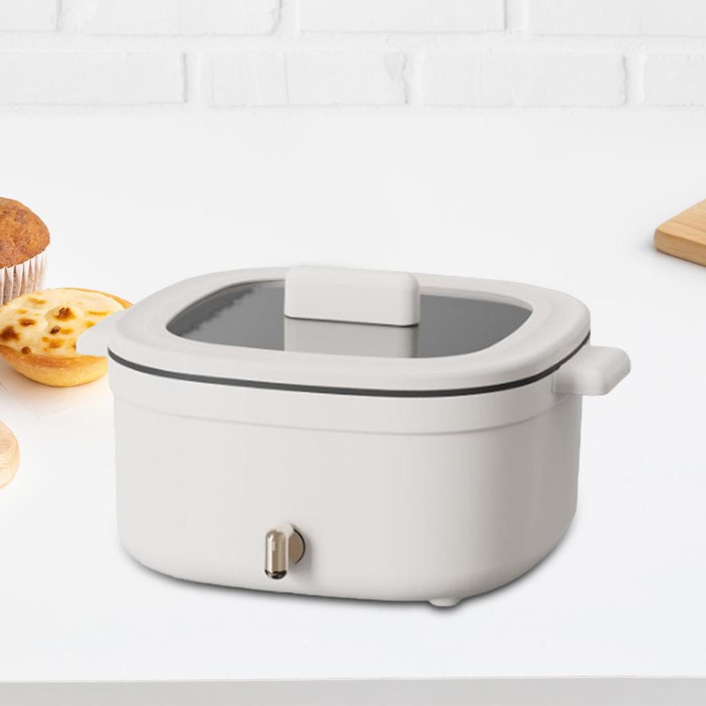 Electric Hot Pot 4.5L Portable Electric Pot for Cooking Soup 1-3 Persons Egg