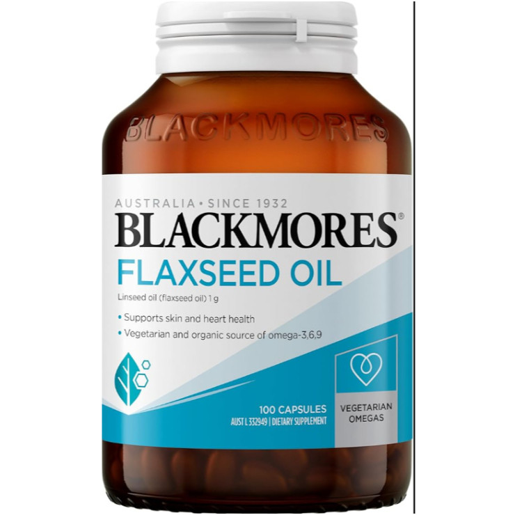 Blackmores Flaxseed Oil 100 Tablets – Suplemen Omega 3, 6 & 9 untuk Jantung & Kesehatan Tubuh