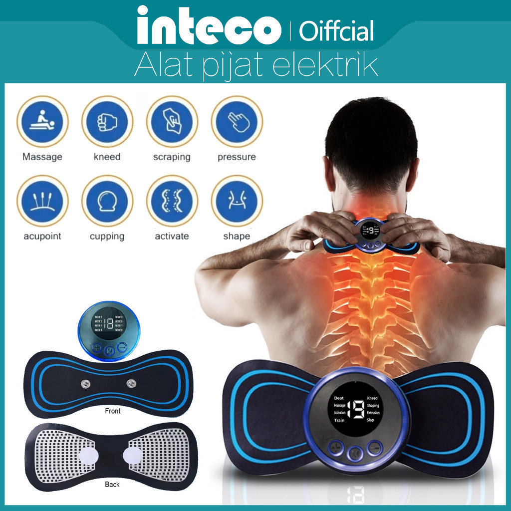 EMS Mini Massager Pads Terapi Pijat Leher Elektrik