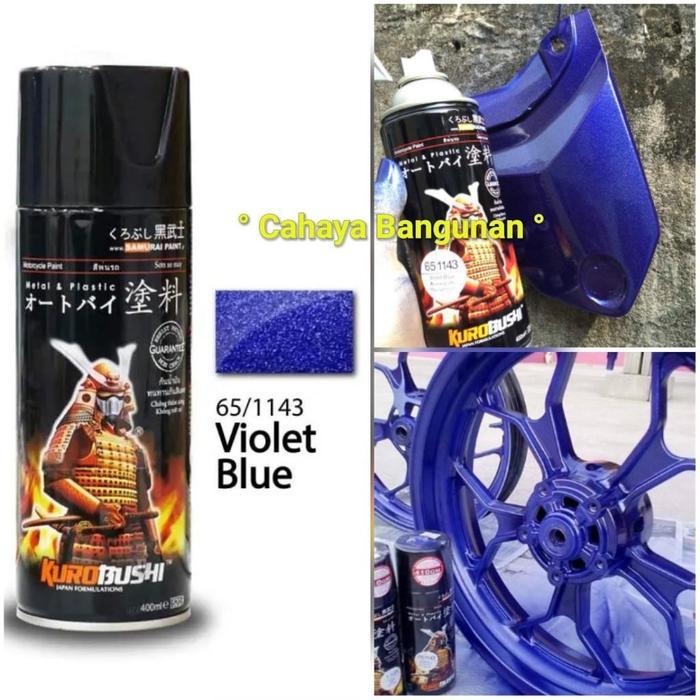 Pilox Samurai Paint 1143 VIOLET BLUE Pylox Cat Semprot Biru Metalik
