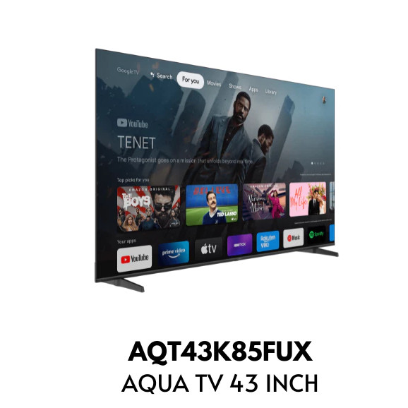 TV Aqua 43 Inch AQT43K85FUX Smart TV Android Google TV Bergaransi Resmi