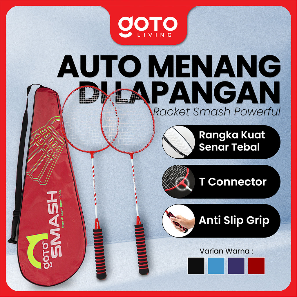 Goto Smash Raket Bulutangkis Badminton Racket Original Alat Olahraga