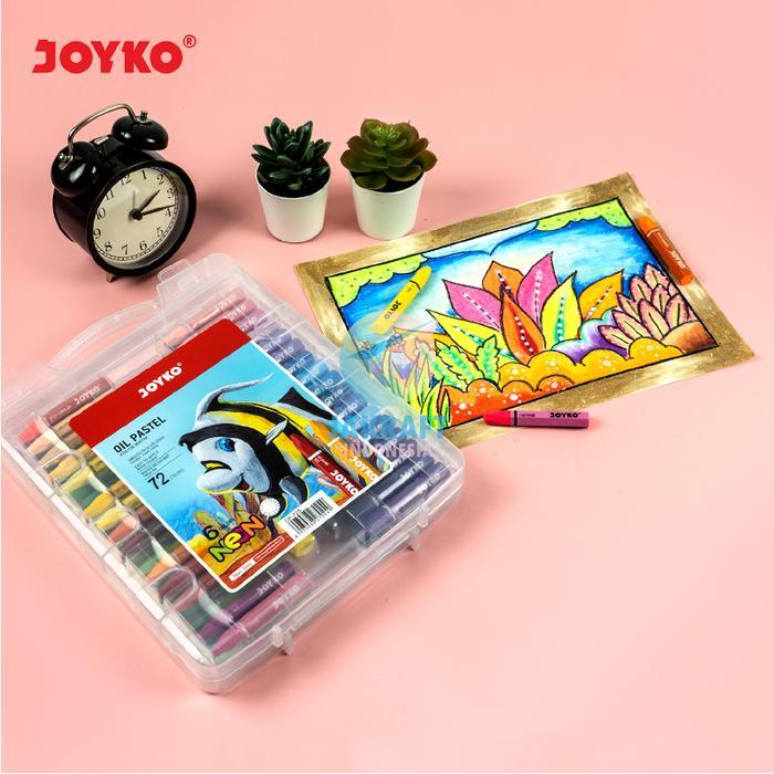 Best Seller  (72 Pcs) Krayon Besar 72 Warna JOYKO OP-72S Hexagonal Oil Pastels Crayon Termasuk 6 War