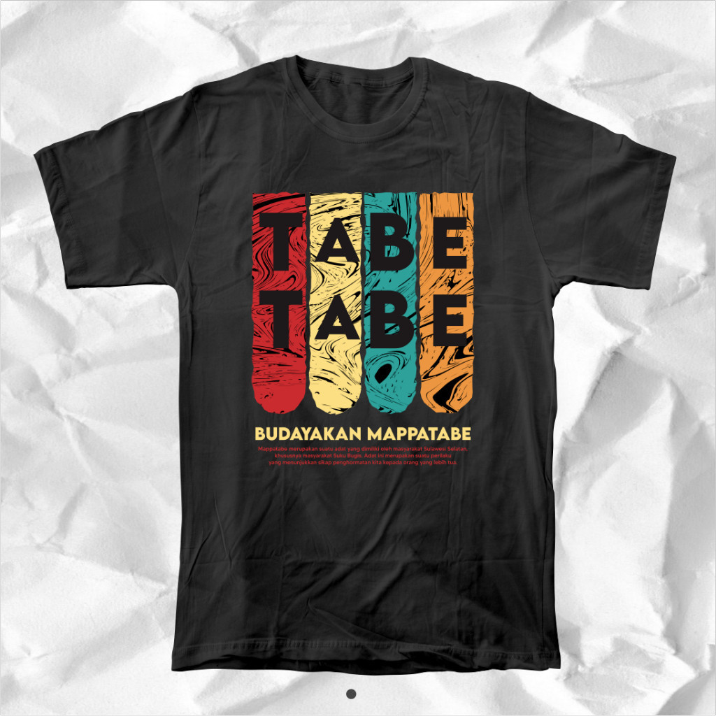 Kaos Bugis Budaya Culture Tabe combed Premium