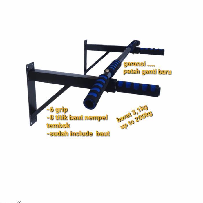 pull up bar tebal/Iron gym/Wall mounting/alat fitnes/besi pull up/