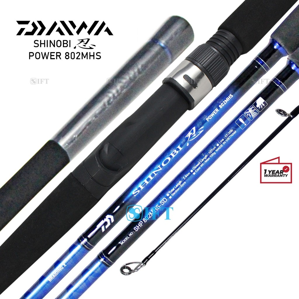 Joran Popping DAIWA SHINOBI POWER | 240 270 300 cm Laut Resmi | SM Fishing Store