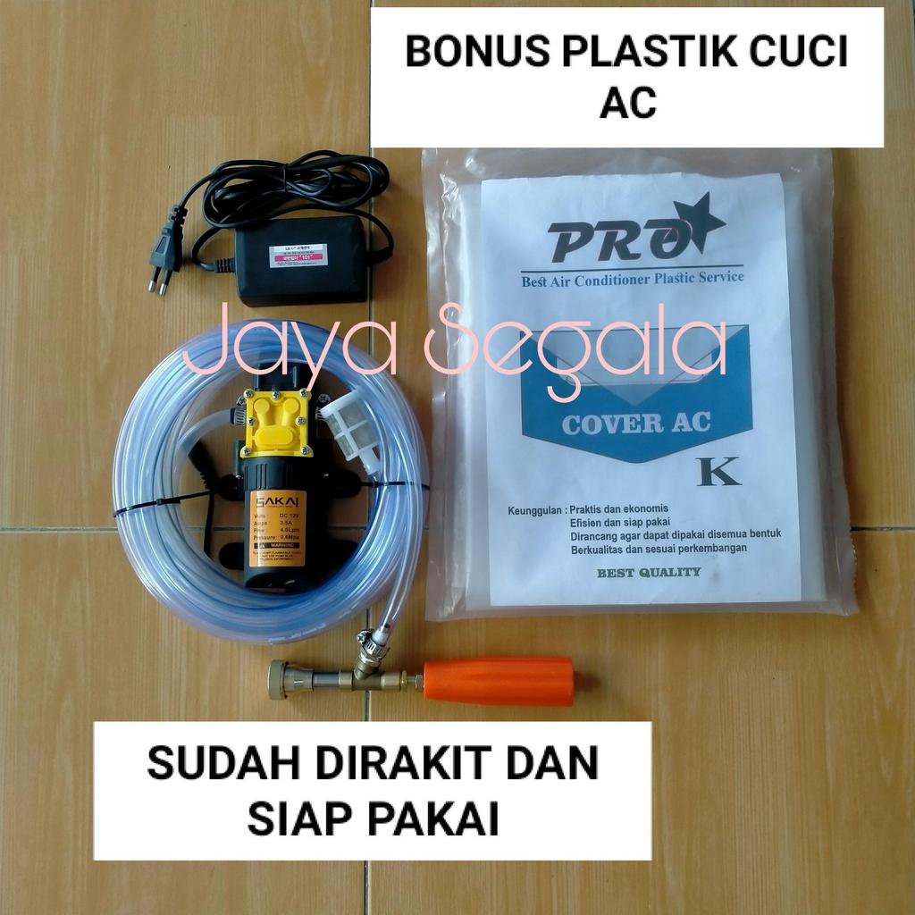 Alat steam cuci motor mini cuci mobil ac Paket plastik cuci ac Pompa dc setim stim cuci motor ac Car