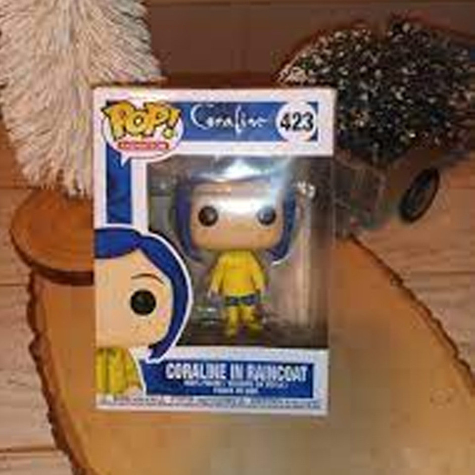 Funko Pop Animation Coraline in Raincoat #423 Action Figure Toys Collection Vinyl Dolls Model Hallow