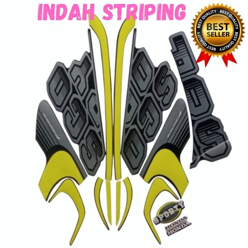 COD STIKER STRIPING LIS MOTOR SCOOPY SPORTY TAHUN 2017 WARNA HIJAU BERKUALITAS