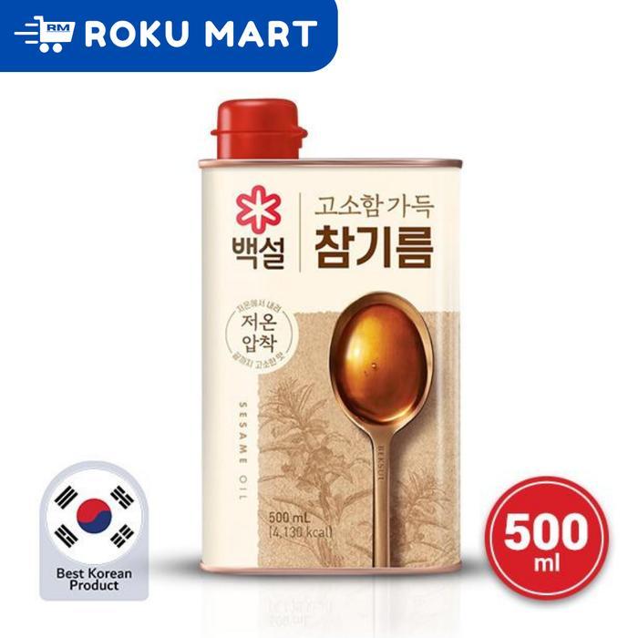 BEKSUL Pure Sesame Oil 500 ML / CJ BEKSUL SESAME OIL CJ Cheiljedang Korea / BEKSUL Minyak wijen kore
