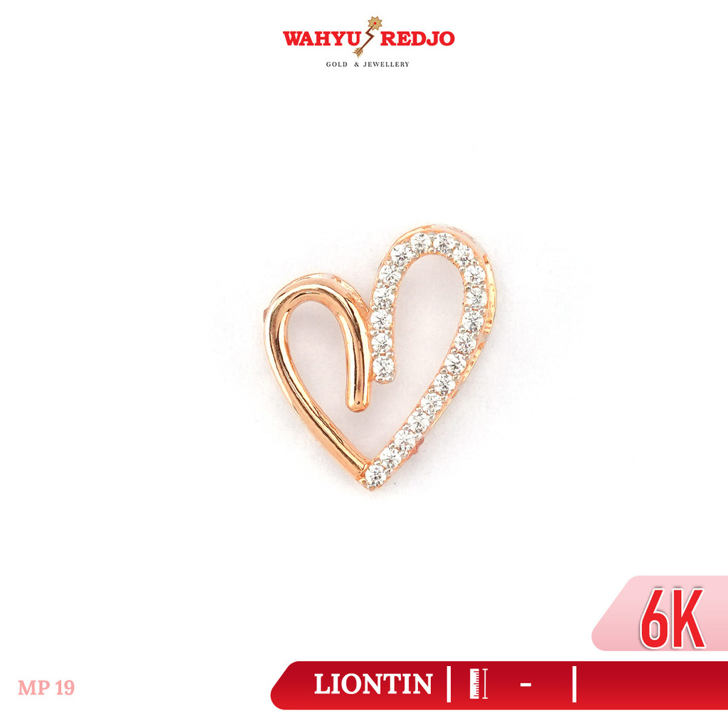Liontin Emas Half Stone Love 6K LTS Wahyu Redjo Pameran