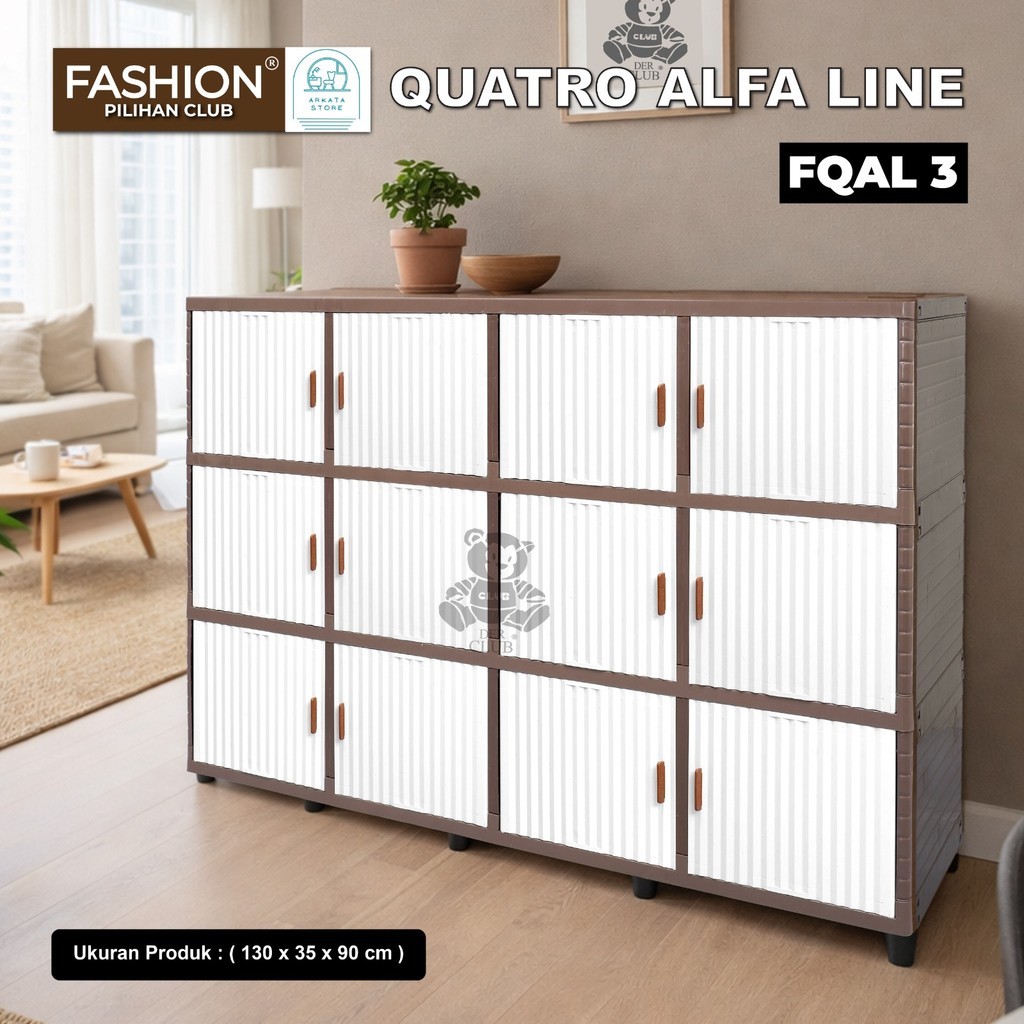 FASHION QUARTO 3 Susun FQAL (CLUB) -  Lemari plastik Club Susun 1 Susun 2 Susun 3 | Lemari Serbaguna