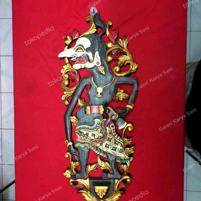 Blawong Keris Isi 1 Sungging Ukiran Wayang Petruk Punokawan Kayu Jati