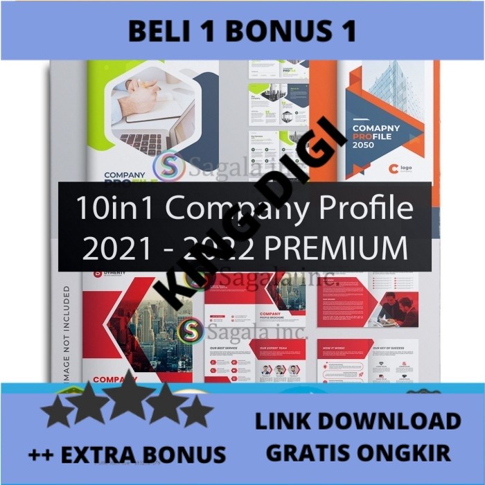 PROMO Template 10in1 Company profile 2021 - 2022 PREMIUM 1 EPS Photoshop Ai