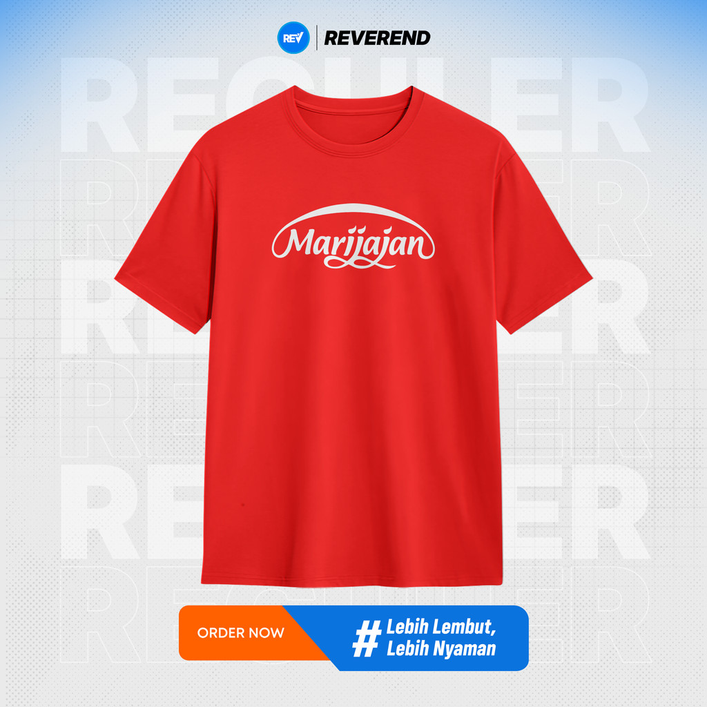 Kaos MARIJAJAN Parodi Baju Distro Plesetan Marjan Cotton Combed 24s Lucu Jumbo Big Size Pria Wanita