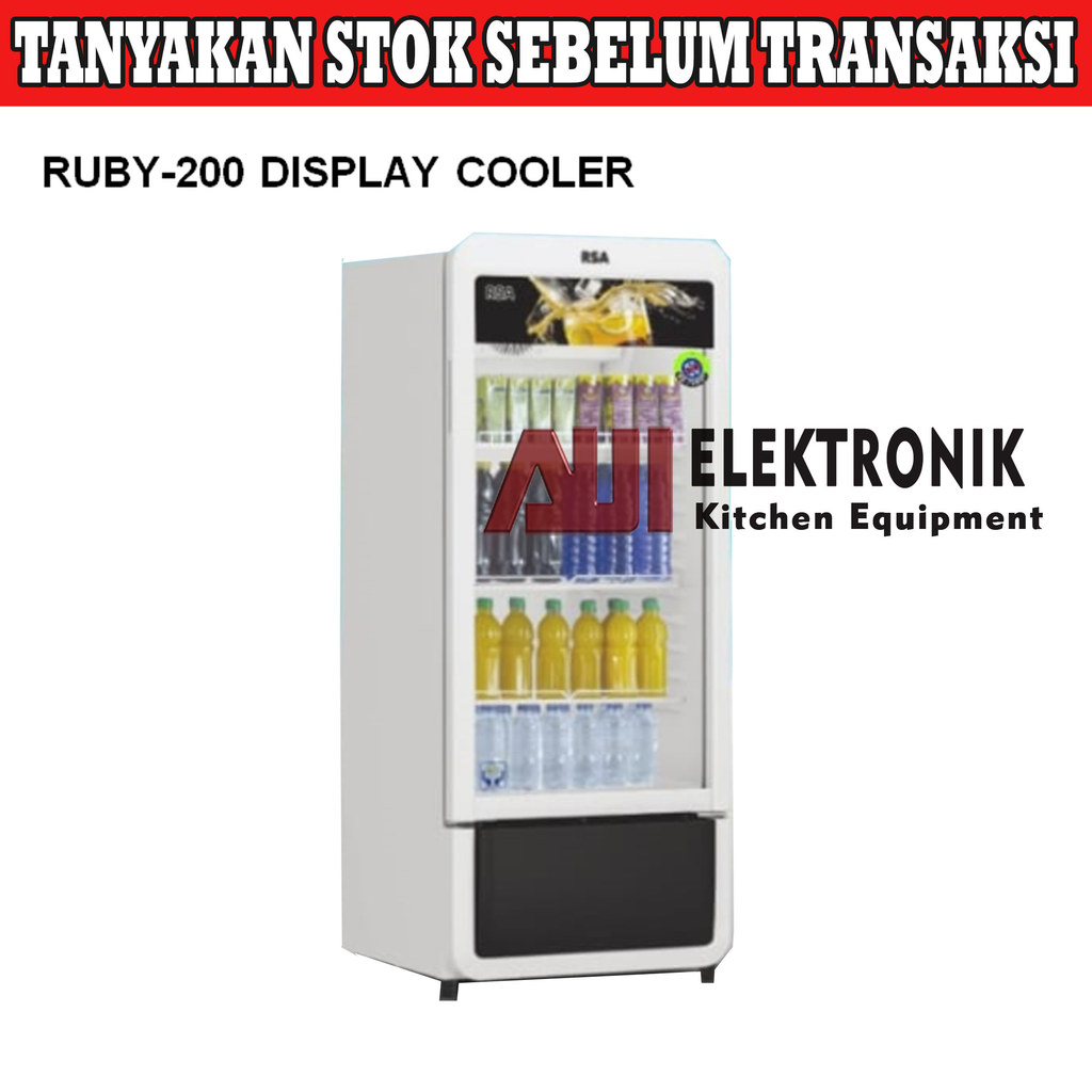 RSA RUBY-200 Display Cooler / Showcase Pendingin Minuman / Lemari Pendingin Minuman / Showcase 1 Pin