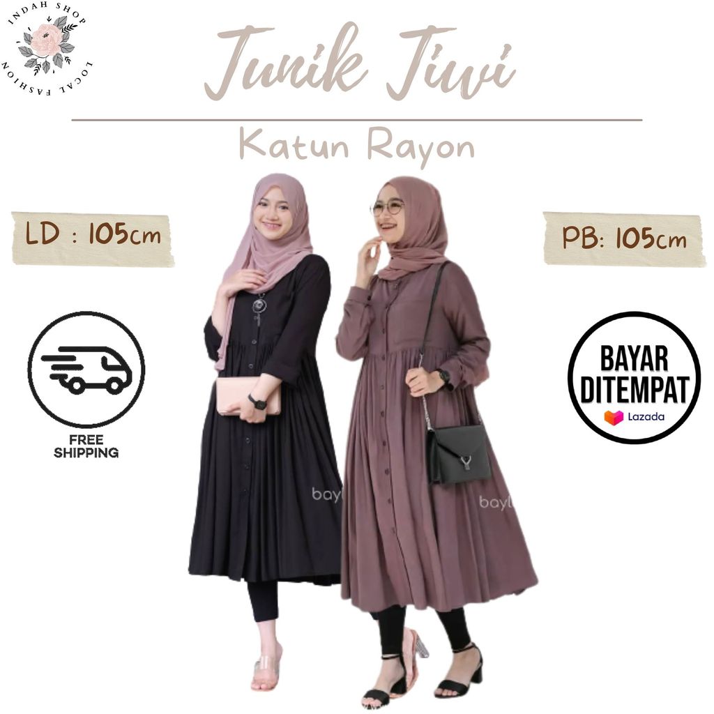 Pratiwi Baju Tunik Wanita Remaja Model Terbaru 2021 Kekinian Viral Abg Bahan Katun Rayon Premium Ade