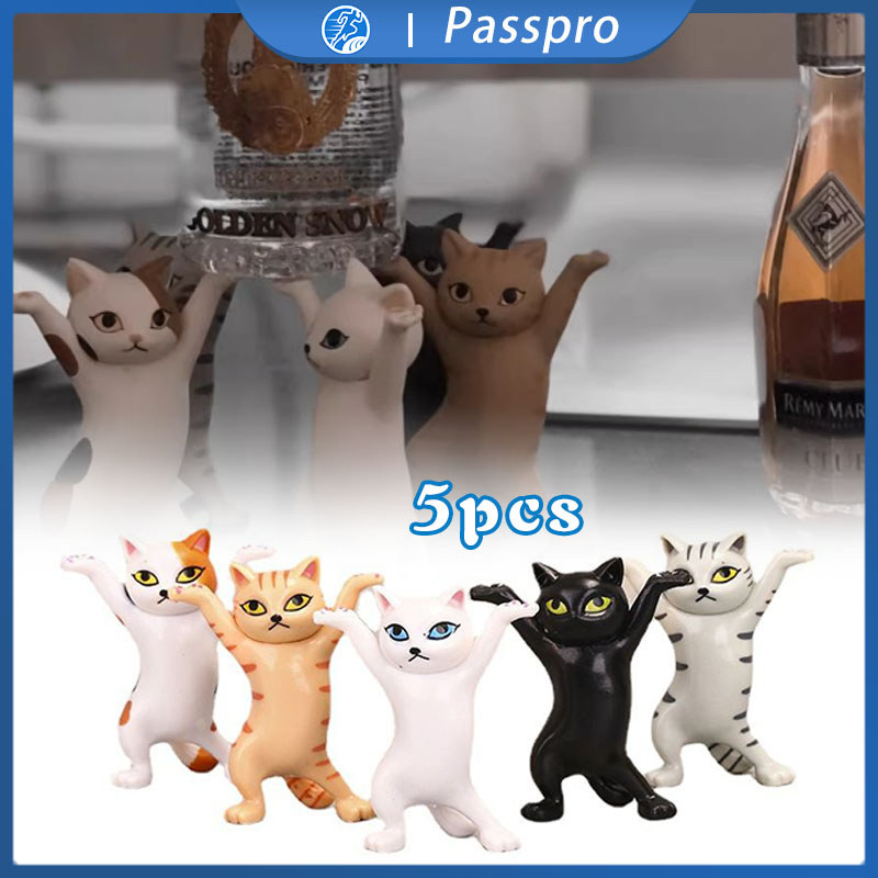 Dancing Cat Pen Holder 5pcs Pen Airpods Holder Kucing Cat Pajangan Mainan