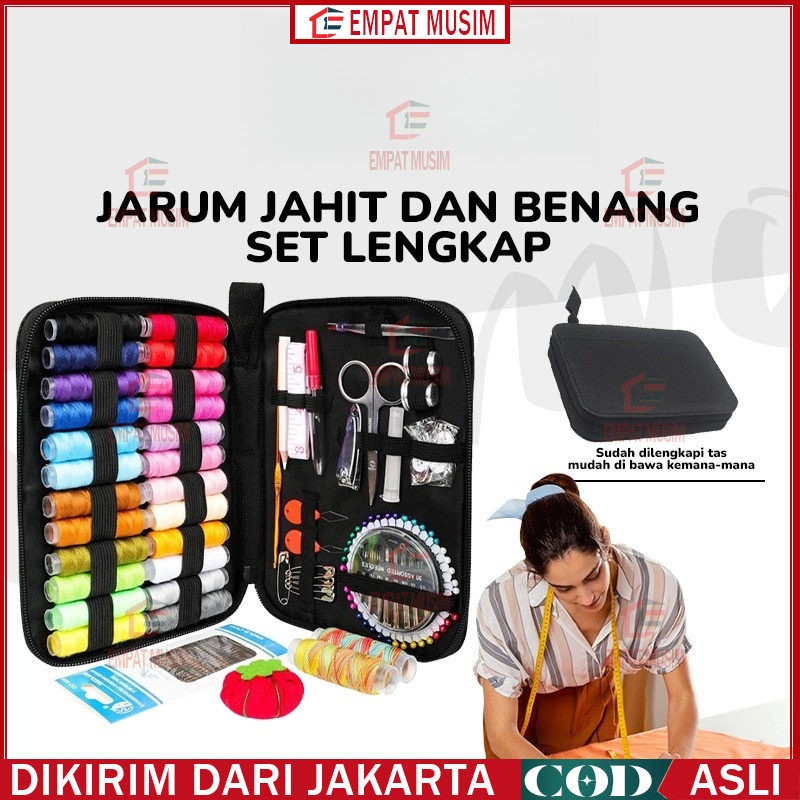 Benang Jarum Official Jarum Jahit Dan Benang 1 Set Alat Jahit Set Lengkap Jarum Jahit Tangan Set Jah