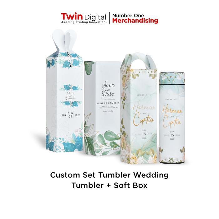 Twindigital Souvenir Botol Minum Tumbler Custom Box - Tumbler Wedding - Sakura, Classic Box