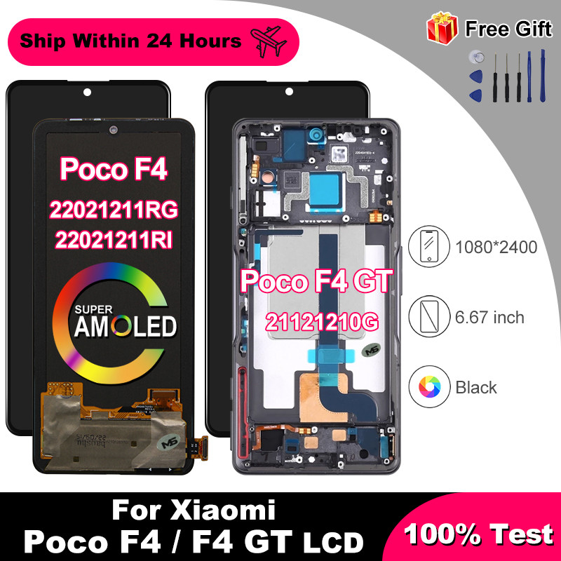 6.67'' AMOLED OEM For Xiaomi Poco F4 GT splay 21121210G LCD Screen gitizer Assembly For POCO F4 LCD 