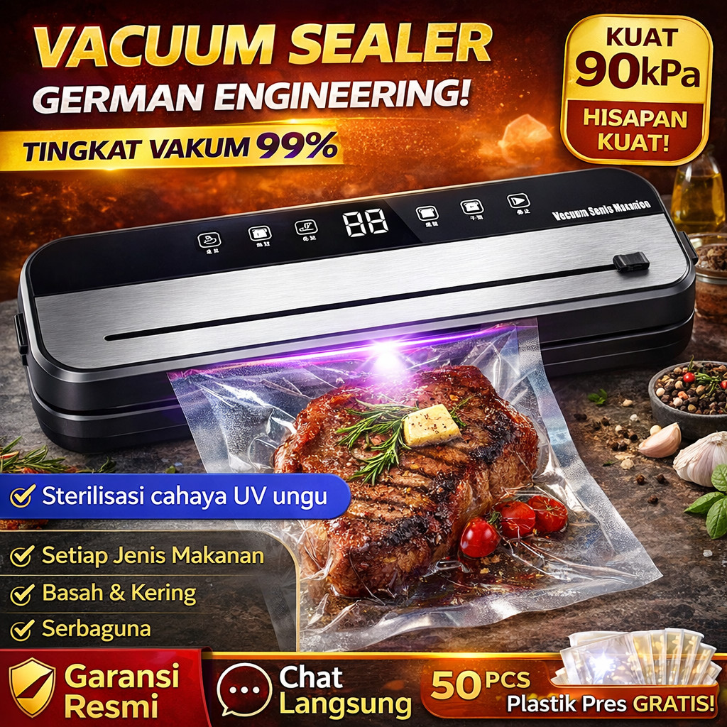 vacuum sealer makanan vacuum sealer makanan basah dan kering vacuum sealer frozen food Penyegel Otom