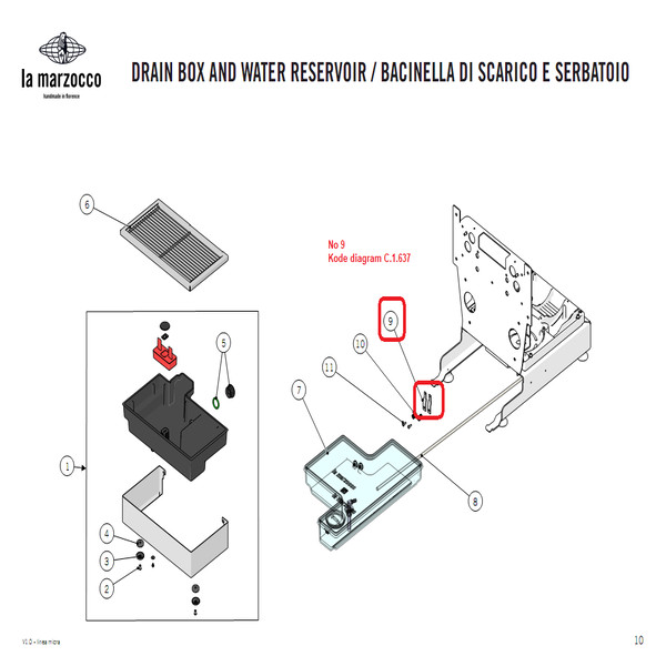 Original La Marzocco Linea Micra Faston Connector M3 Reservoir Contacts