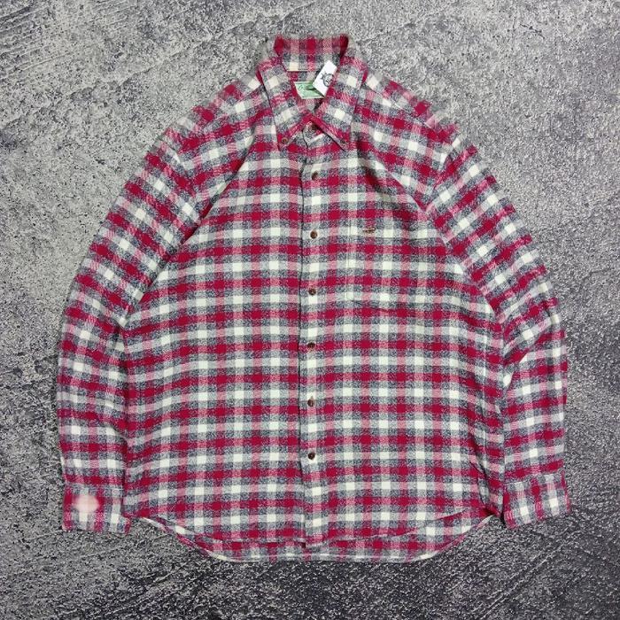 Kemeja flanel lengan panjang CROCODILE kotak kotak kemeja casual murah size L