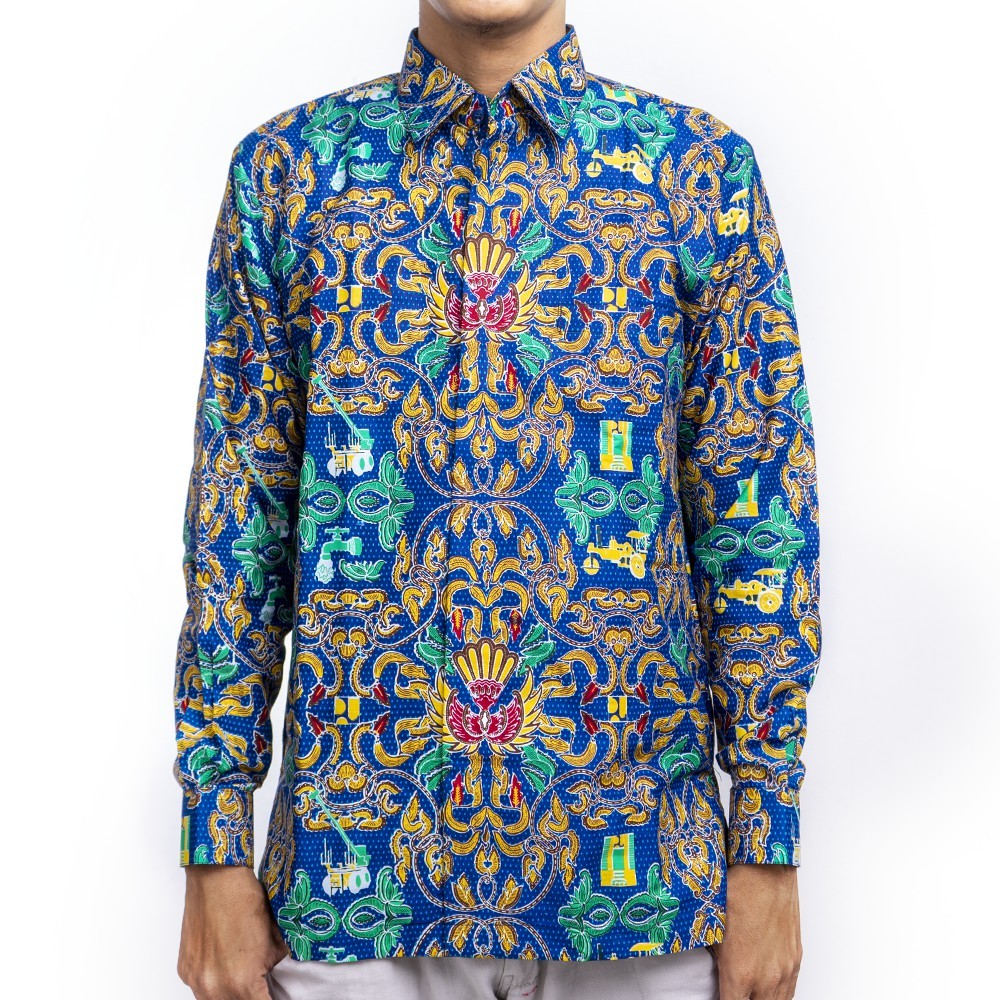 FLASH SALE BATIK TRUSMI HAFIYAN OFFICIAL SERAGAM KEMEJA BATIK PRIA LENGAN PANJANG PUPR MOTIF BATIK K