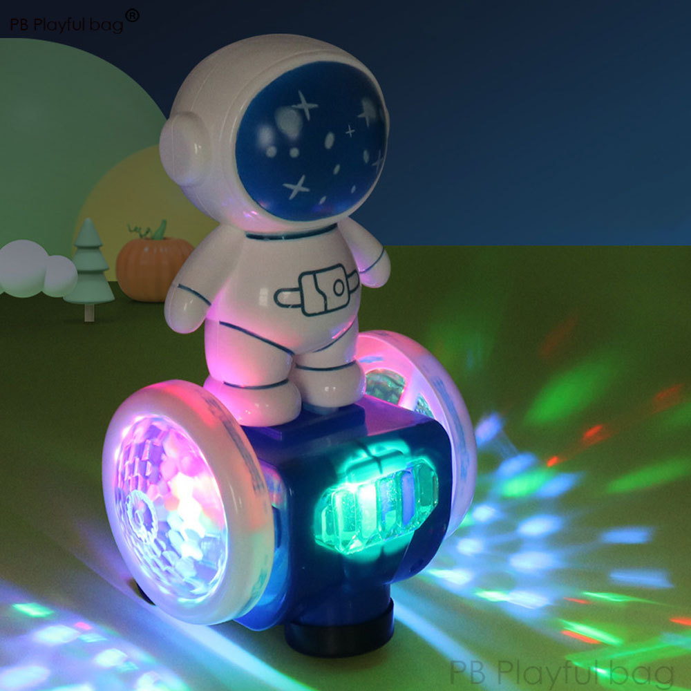 Electric Toy Universal Astronaut Music Light Balance Car Robot Glowing Toy Automatic Steering Kids F