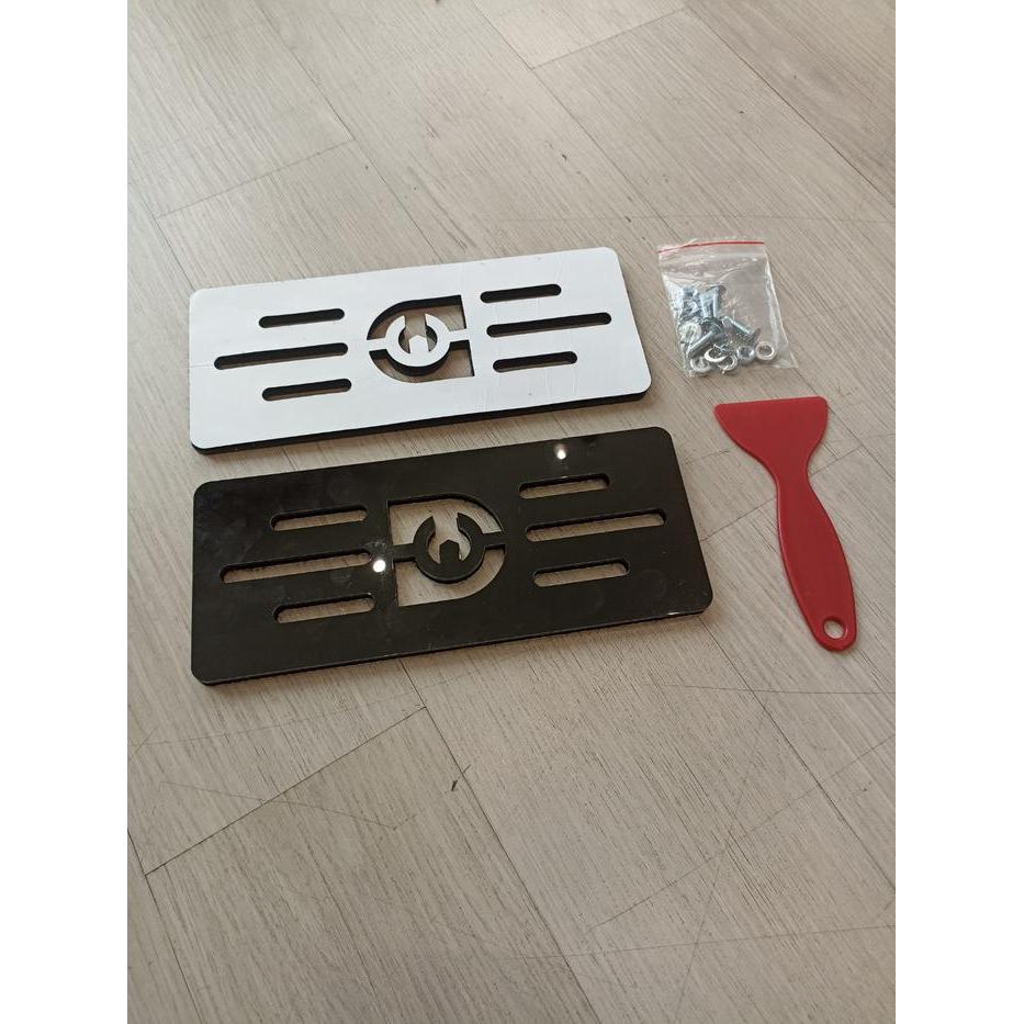 Frameless Plate Holder Plat Motor/Tatakan Plat Motor Akrilik - by Domo