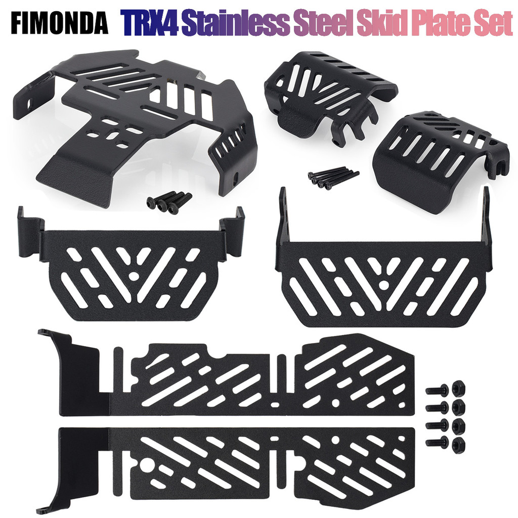 7PCS Metal Skid Plate Set for Traxxas TRX-4 RC Car Underbody Protection Fits Bronco Defender G500 K5