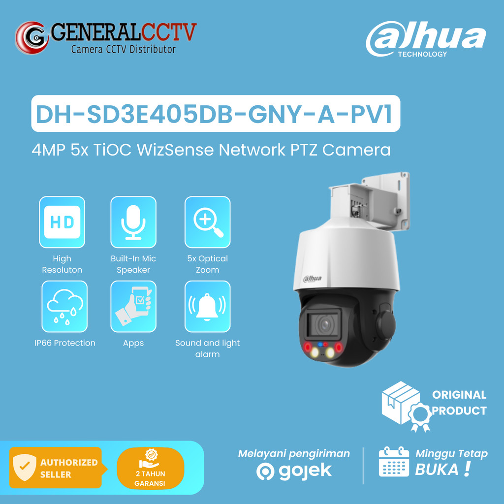 DAHUAC PTZ 4MP IP KAMERA OPTICAL ZOOM 5x TiOC WizSense