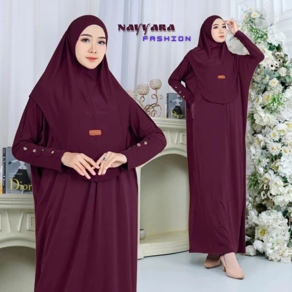 Gamis Wanita Terbaru Mecca Abaya Set Kerudung I Gamis Syar'i Terbaru Bahan Jersey Premium
