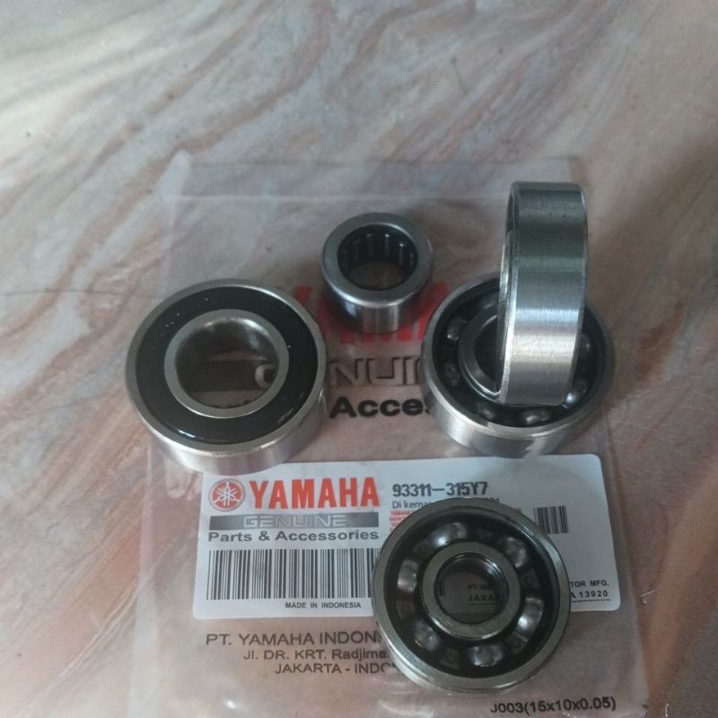 PAKET BEARING RASIO GARDAN MIO MIO SOUL/SMILE/SPORTY 6004+6301+(6203 2PCS)+BEARING 15X25X12-3