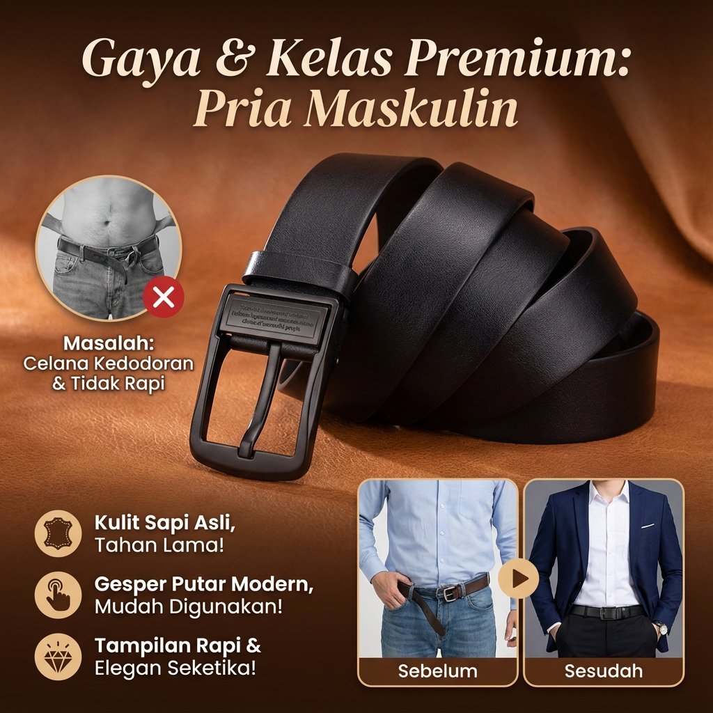 [COD+Gratis Ongkir]Tali Kulit Asli / Tahan Lama/sabuk Jarum Pria/gasper Sabuk Pria/sabuk Gesper Pria