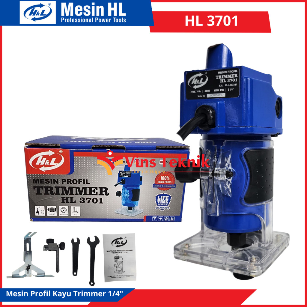 H&L HL3701 Mesin Profil Kayu Trimmer HL 3701 ROUTER