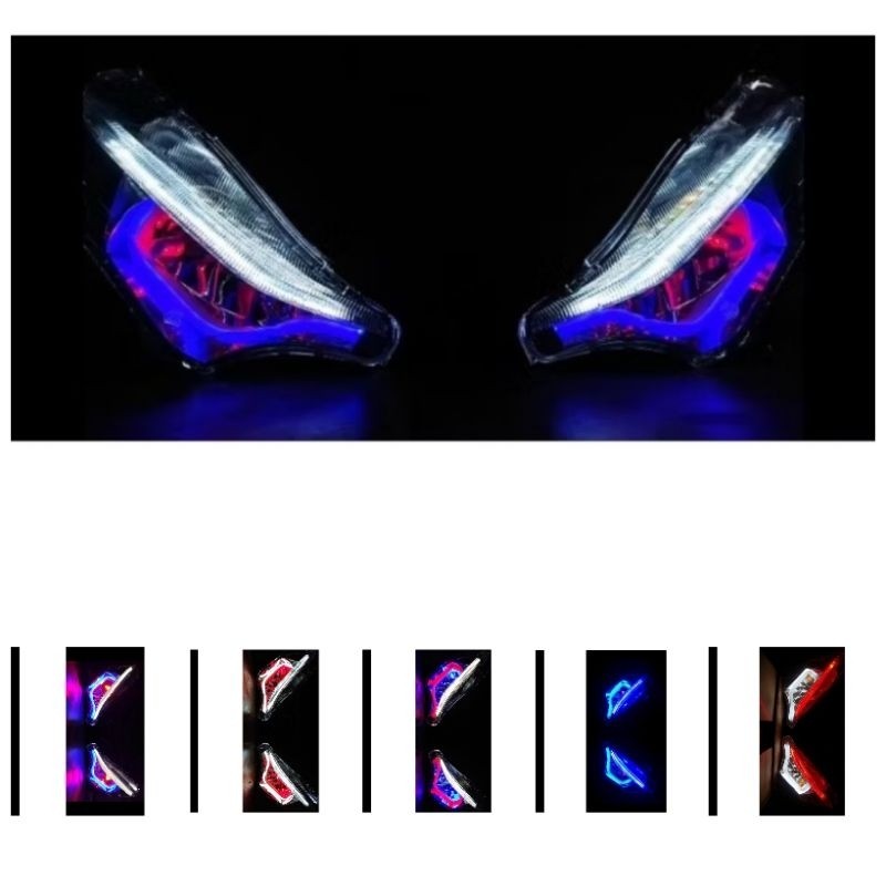 Custom lampu alis sein running drl 2 mode supra x125 batman new tahun 2007-2013