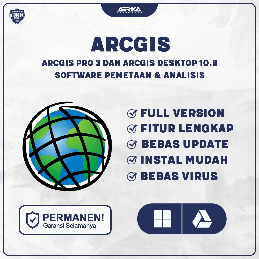 ArcGIS Pro 3.5 ArcGIS Desktop 10.8.2 Full Version Lifetime Software Pemetaan GIS Win PC