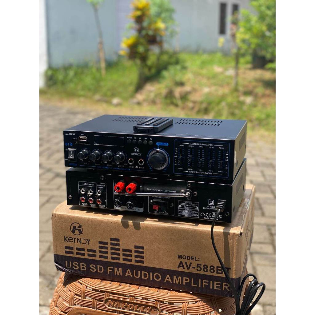 Kendy AV-588BT USB SD FM Audio Amplifier Bluetooth - Power Amplifier Karaoke & Musik