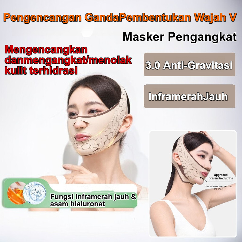 Topeng Kencangkan Wajah dengan Karet Elastis dan Bahan yang Dapat Dihembuskan / Alat Pengecil Wajah 