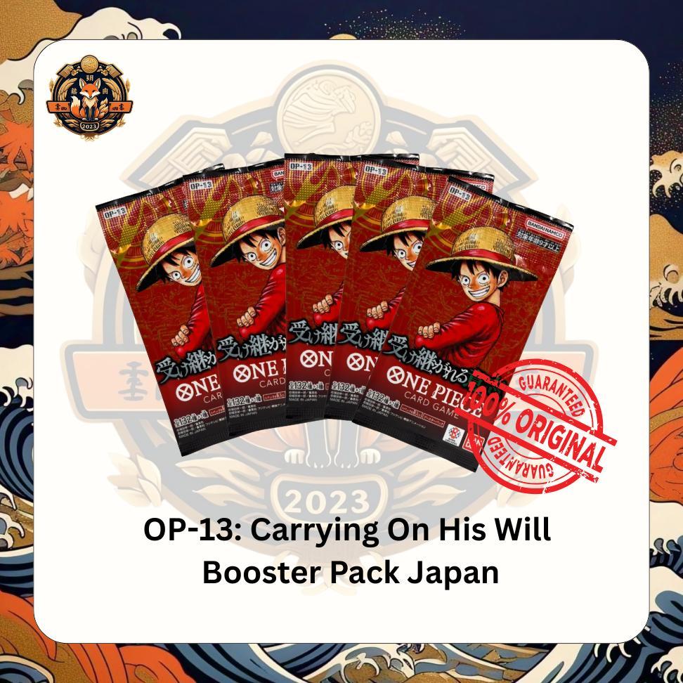 One Piece Card Game - CARRYING ON HIS WILL Booster [OP-13] Japanese Booster Box TCG JAPAN - 1 Booste